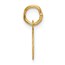 14K Yellow Gold Small Script Letter G Initial Charm - 15 mm