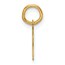 14K Yellow Gold Small Script Letter I Initial Charm - 15.2 mm