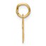 14K Yellow Gold Small Script Letter N Initial Charm - 15 mm