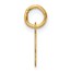 14K Yellow Gold Small Script Letter S Initial Charm - 15 mm
