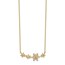 14k Yellow Gold Snowflakes CZ with 2 in ext Necklace - 20 in.