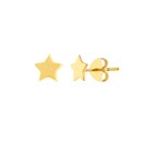 14K Yellow Gold Star Stud Earrings