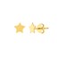 14K Yellow Gold Star Stud Earrings