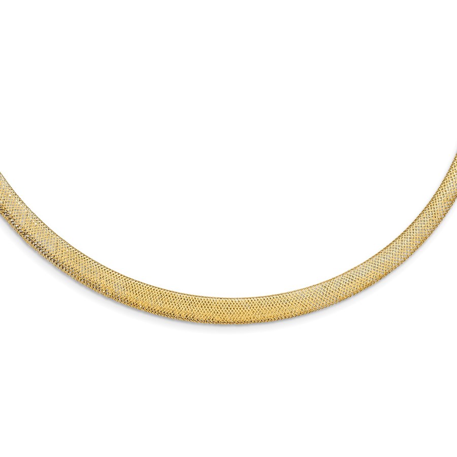 14k Yellow Gold Stretch Mesh w/1.5in ext. Necklace - 18.5 in.