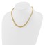 14K Yellow Gold Textured Graduated Fancy Link Necklace - 17.5 in.
