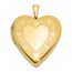 14K Yellow Gold Textured Heart 20mm Heart Locket - 25.25 mm