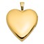 14K Yellow Gold Textured Heart 20mm Heart Locket - 25.25 mm