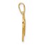 14K Yellow Gold Textured Heart Pendant - 20.2 mm