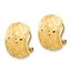 14k Yellow Gold Textured Omega Back Earrings