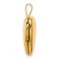 14K Yellow Gold Textured Paw Prints Heart Locket - 21.6 mm