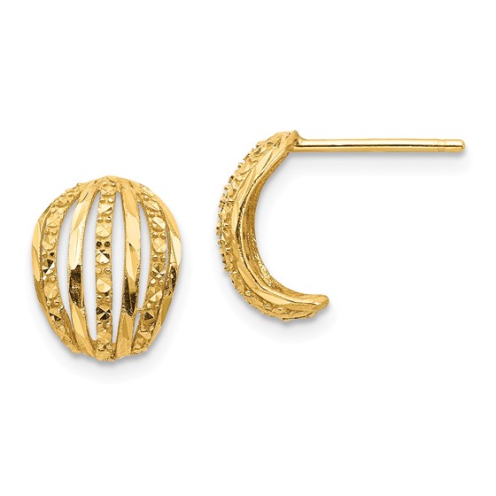 14k Yellow Gold Textured Post Earrings 14k Yellow Gold Textured Post Earrings