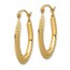 14k Yellow Gold Textured Stamped Hoop Earrings