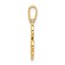 14K Yellow Gold Three Leaf Clover Pendant - 18.2 mm