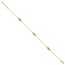 14K Yellow Gold Three Station Fancy Link Anklet - 10 in.