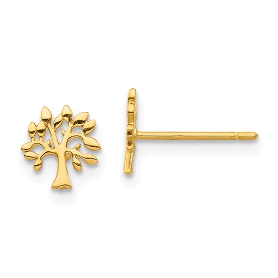 14k Yellow Gold Tree Post Earrings 14k Yellow Gold Tree Post Earrings