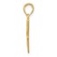 14K Yellow Gold Triangle Caduceus Charm - 22.7 mm