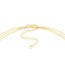 14K Yellow Gold Triple Strand Cross Element Necklace - 18 in.