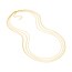 14K Yellow Gold Triple Strand Mixed Link Chain Adj Neck - 18 in.