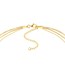 14K Yellow Gold Triple Strand Mixed Link Chain Adj Neck - 18 in.