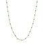 14K Yellow Gold Turquoise Enamel Double Curb Chain - 18 in.