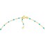 14K Yellow Gold Turquoise Enamel Double Curb Chain - 18 in.