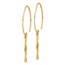 14k Yellow Gold Twist Bar Dangle Earrings