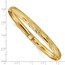14k Yellow Gold Twisted Diamond Cut Flexible Bangle