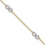 14K Yellow Gold Two-tone Infinity Anklet - 11 in.