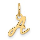 14K Yellow Gold Uppercase Letter A Initial Charm - 14.5 mm