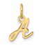 14K Yellow Gold Uppercase Letter A Initial Charm - 14.5 mm