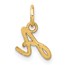 14K Yellow Gold Uppercase Letter A Initial Charm - 14.5 mm