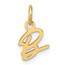 14K Yellow Gold Uppercase Letter B Initial Charm - 15.6 mm