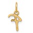 14K Yellow Gold Uppercase Letter F Initial Charm - 15.4 mm