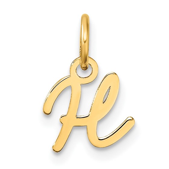 14K Yellow Gold Uppercase Letter H Initial Charm - 14.55 mm 14K Yellow Gold Uppercase Letter H Initial Charm - 14.55 mm