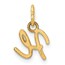 14K Yellow Gold Uppercase Letter H Initial Charm - 14.55 mm