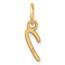 14K Yellow Gold Uppercase Letter I Initial Charm - 14.5 mm