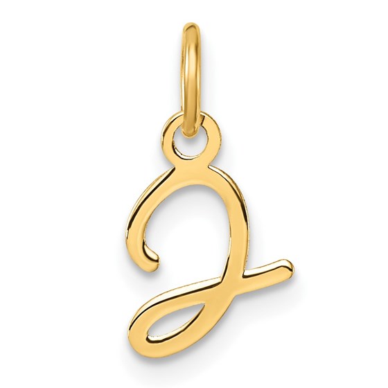 14K Yellow Gold Uppercase Letter J Initial Charm - 16.5 mm 14K Yellow Gold Uppercase Letter J Initial Charm - 16.5 mm