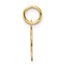 14K Yellow Gold Uppercase Letter J Initial Charm - 16.5 mm