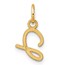 14K Yellow Gold Uppercase Letter J Initial Charm - 16.5 mm