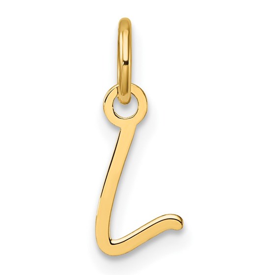 14K Yellow Gold Uppercase Letter L Initial Charm - 15.6 mm 14K Yellow Gold Uppercase Letter L Initial Charm - 15.6 mm