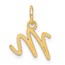14K Yellow Gold Uppercase Letter M Initial Charm - 16 mm