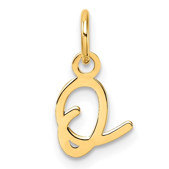 14K Yellow Gold Uppercase Letter O Initial Charm - 14.5 mm 14K Yellow Gold Uppercase Letter O Initial Charm - 14.5 mm