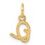 14K Yellow Gold Uppercase Letter O Initial Charm - 14.5 mm