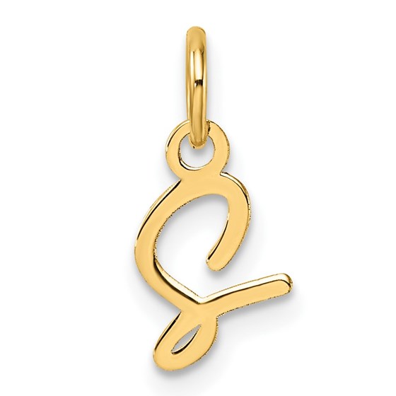 14K Yellow Gold Uppercase Letter S Initial Charm - 15.6 mm 14K Yellow Gold Uppercase Letter S Initial Charm - 15.6 mm