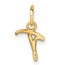14K Yellow Gold Uppercase Letter T Initial Charm - 15.2 mm