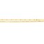 14K Yellow Gold Valentino & Hammered Chain Anklet - 10 in.