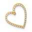 14K Yellow Gold Vintage Heart Chain Slide - 14 mm