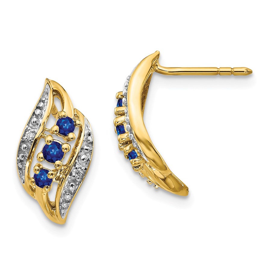 Yellow gold post earrings Clearance
