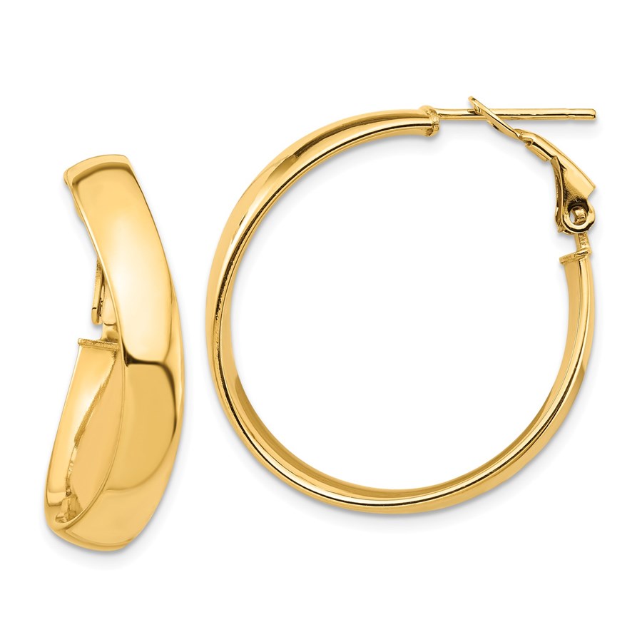 Omega back hoop earrings Clearance