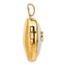 14K Yellow Gold White Agate Mom 18mm Heart Locket - 24 mm